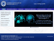 Tablet Screenshot of consejomexicanodeneurologia.org